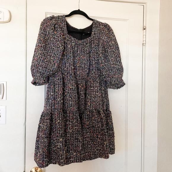 Sister Jane Sweet Tweed Confetti Mini Dress in sz Small - Picture 3 of 7